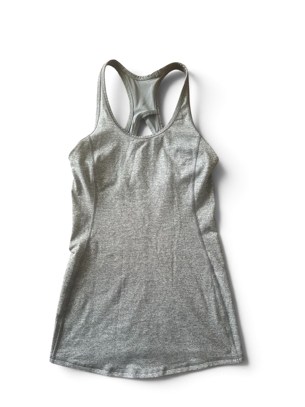 Lululemon Gray Racerback Open Back Athletic Tank Top, Est. Size 4